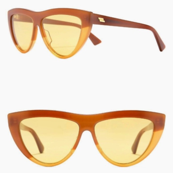 Bottega Veneta cat eye yellow brown Sunglasses main image 6